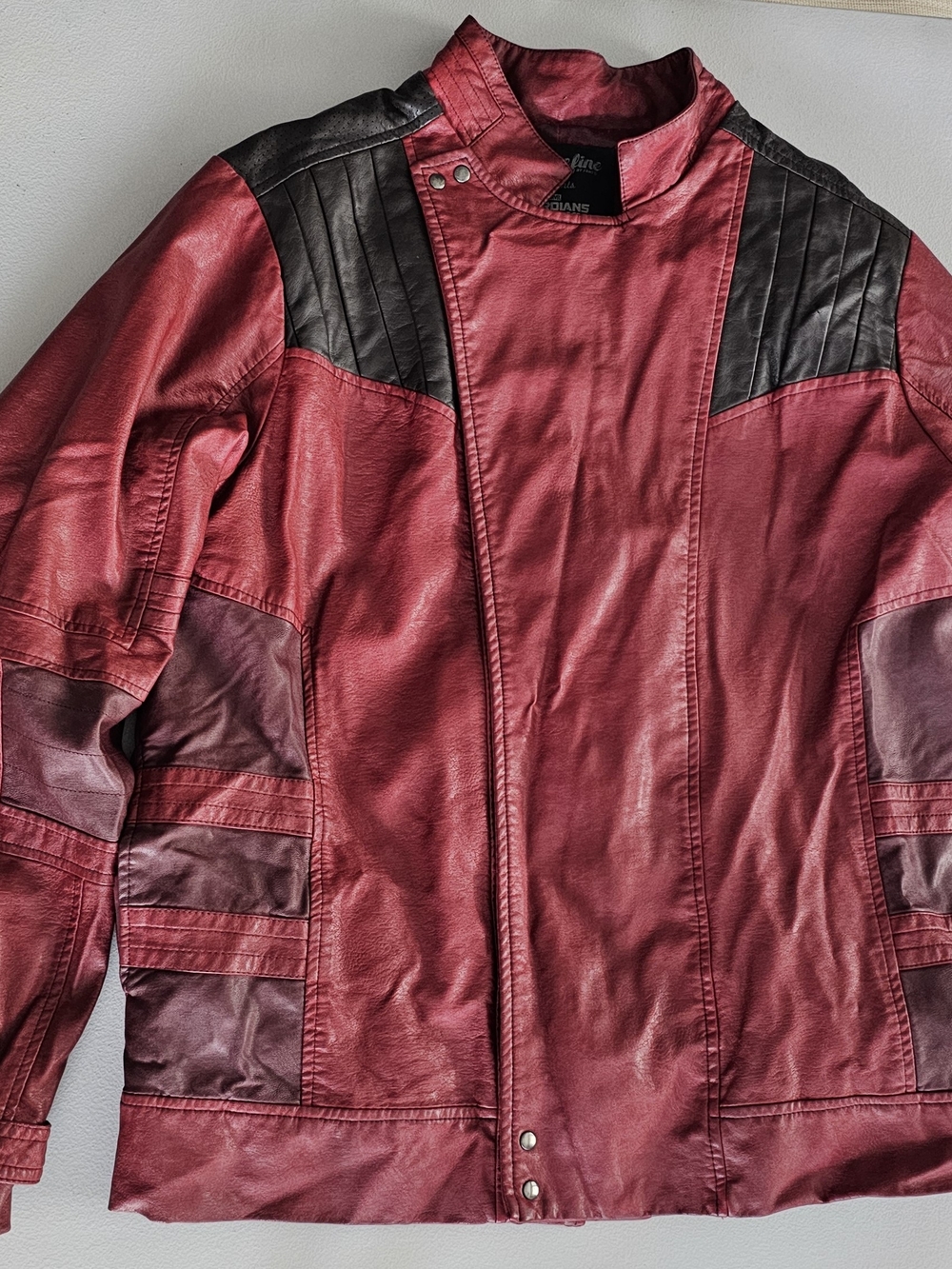 WeLoveFine Guardians Of The Galaxy 2 Starlord Red Leather Jacket - Size L